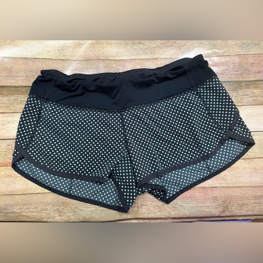 lululemon athletica Black Polka Dot Athletic Shorts